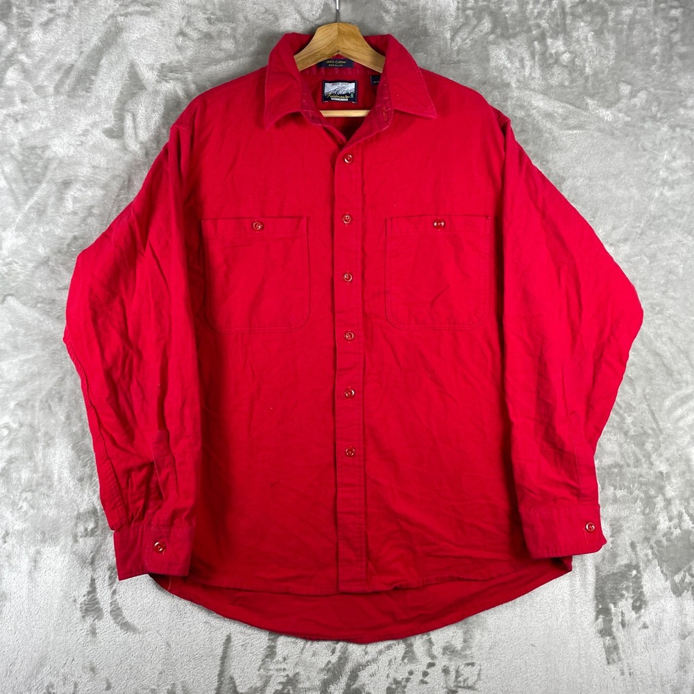Vintage Sears Fieldmaster Shirt Mens XL Made in USA Cotton Button Up Flannel